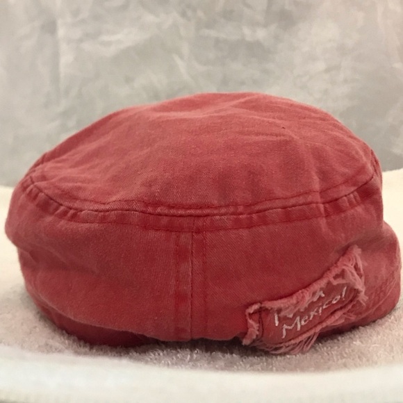 Military Styled Viva Mexico Adjustable Elastic Travel & Beach Conductor Cap - Picture 9 of 14